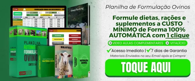 Planilha Formulação Ração para ovinos